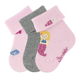 Sterntaler Baby Girls' Baby Socks, Pack of 3 Mermaid Socks, per Pack Turquoise (Light Turquoise 400), (Manufacturer Size:, Pink (Pink 702)