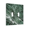 Donecmminery Decorative Switch Plates Forest Marble Dark Green With White