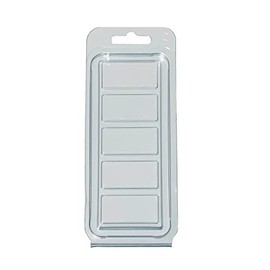 LiveMoor Wax Melt Clamshells/Packaging - Packs of 10 (5 Cell Snap Bar Clamshell (LM-012))