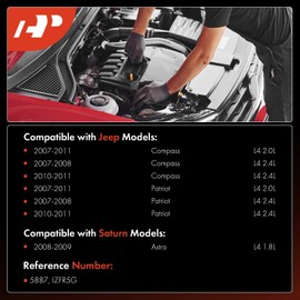 A-premium - Bujías de iridio y platino compatibles con Jeep Compass/Patriot 2007-2011, Saturn Astra 2008-2009, 1.8L 2.0L 2.4L, paquete de 4