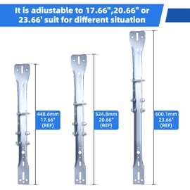Patioer Garage Door Parts Reinforcement Bracket, Adjustable Garage Door Opener Bracket, Fits 18"-24" Panel, 2 Pack