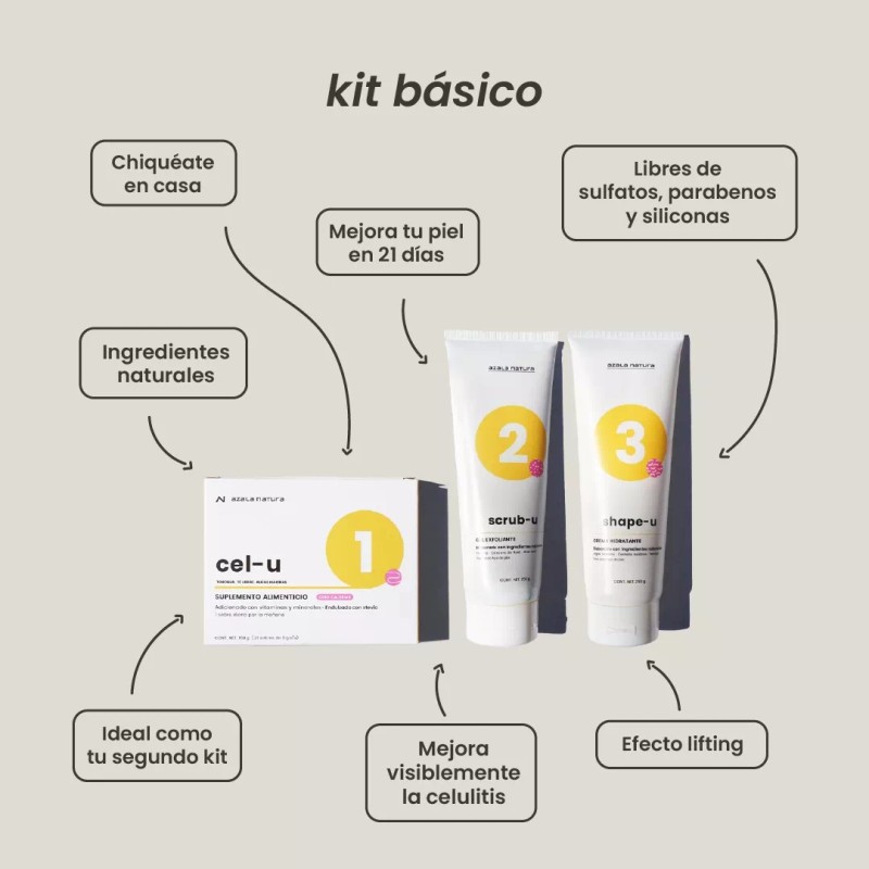 Azala Natura Kit Azala S/ Ventosa- Tratamiento Para Celulitis