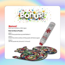 Universal Castle Animal Shaped Jigsaw Puzzles Collection for Adults and Kids, Animals and Decoration Themes Education, Family Fun Activity (Squirrel w/Puzzle Glue)