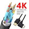 Kework 4ft HDMI 4K Coiled Cable, 90 Degree Right Angle