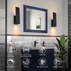 Black Wireless Wall Sconces Set of Two,3000K-6000K Dimmable Battery Operated