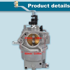 ZAMDOE Carburetor for Generac RS5500 389cc 0066740 G0066720 G0066740 Generator Engine Replaces 0G8442G110 with Gasket Spark Plug Fuel Filter Fuel Line