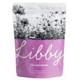 Libby Florafemme | Microbiome Supplement for Women | Contains Blend of 25 Billion CFU Bacterial Cultures, D Mannose, Cranberry, Green Tea, Digestive Enzymes. 60 Vegan Capsules