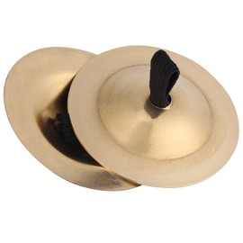 HEEPDD 1 Pair Finger Cymbals, 2in Brass Belly Dancing Finger Dance Finger Zills Belly Dance Rhythm Maker for Dancer Evening Party Adults Children Kids