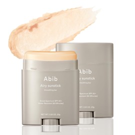 Abib Abib Airy Sunstick Protection Bar Broad Spectrum SPF50+ 0.81 oz / 23 g (Semi- matte) | Korean Suncreen Stick Suncare Sunblock, No Whitecast, Protector Solar Barra, Water resistant