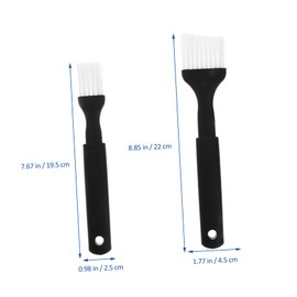 Luxshiny 4pcs Nylon Bristle Pastry Brush Set 2 & 2 Small Plastic Grip Brushes for Basting Baking and BBQ Cooking Ideal for Marinades and Sauces