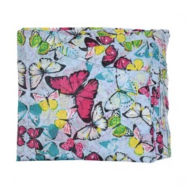 Light Blue Butterfly Headscarf Chemo Scarf Head Wrap