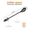 SGVRPVZ Black Small Coffee Spoon Holder Set,Swan Base With 12