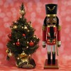 Nutcracker Ballet Gifts African American Santa Wooden Nutcracker Figurine, Wooden