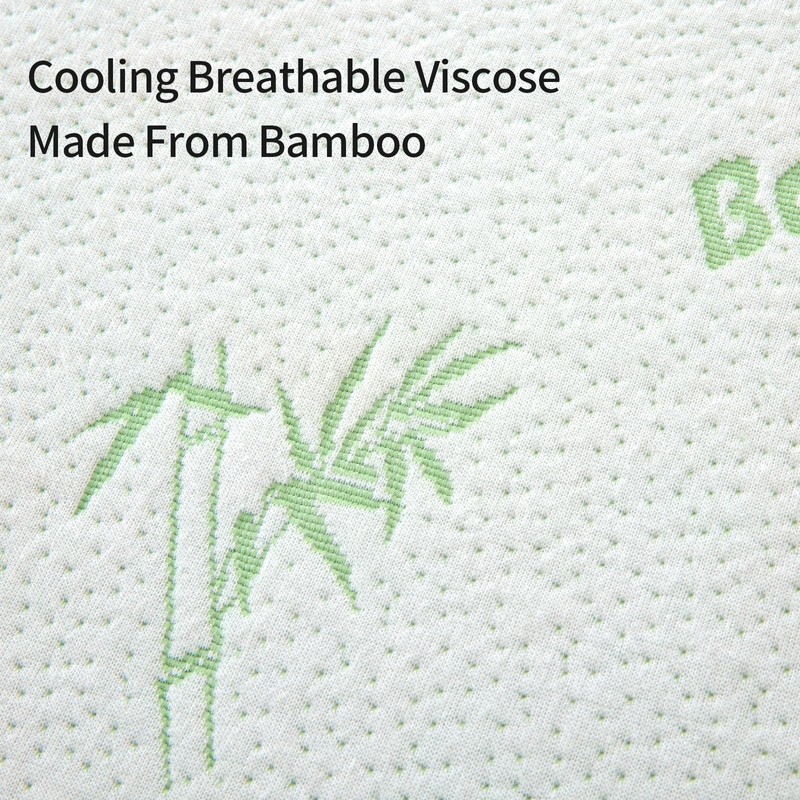 HOMBYS Memory Foam Massage Bed Mattress Topper with Cooling Rayon