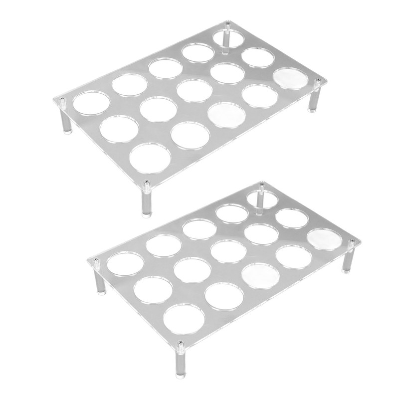 2 Set 15 Slots Flat Countertop Coffee Pod Holder Flat