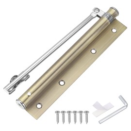 sourcing map 195mm/7.68" Spring Door Closer, Stainless Steel Automatic Door Closers with Adjustable Closing Speed for Home Self-Closing 5kg Door, Bronze