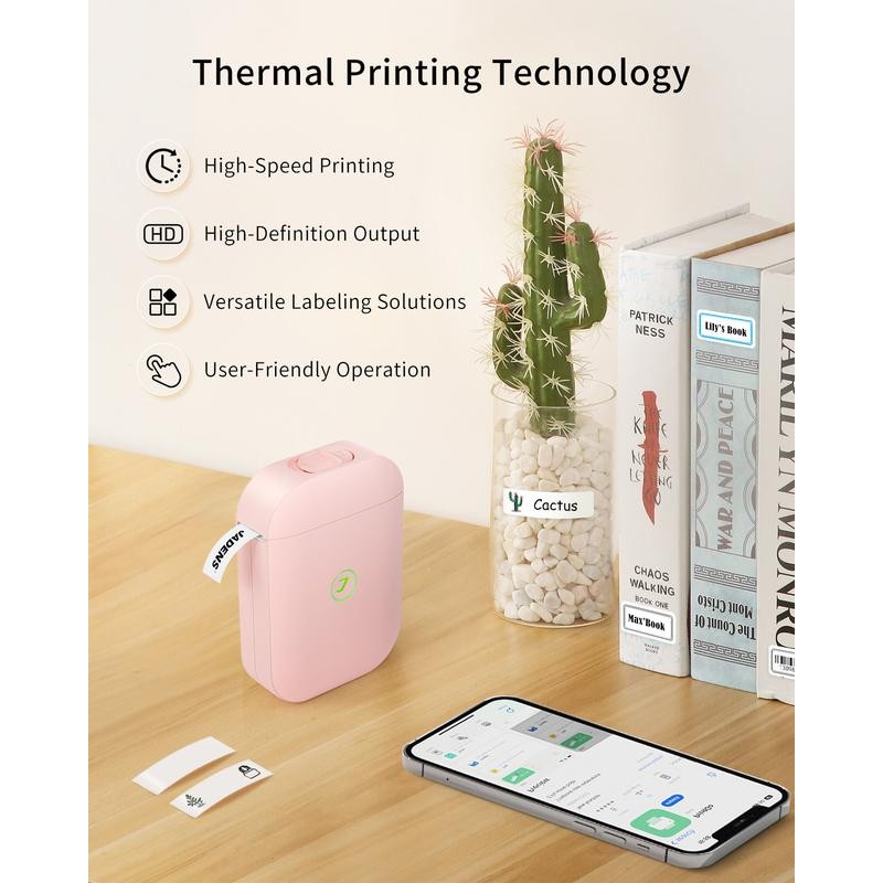 JADENS JD-11 Label Maker Machine, Portable Handheld Bluetooth Wireless Label