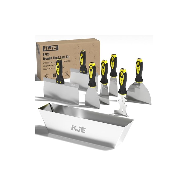 KJE 8PCS Drywall Tools, drywall knife set, drywall tool kit