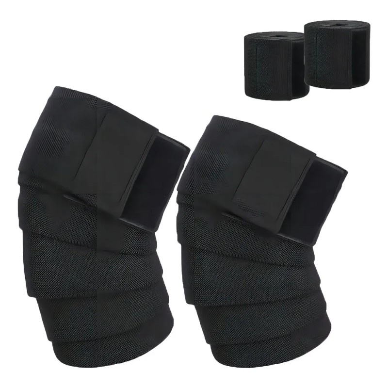 1 Par Vendas Para Rodilla Knee Wraps Elastica Rodilleras Gym