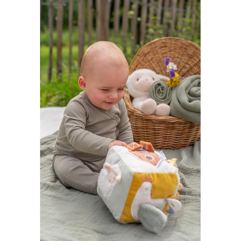 Little Dutch 8809 Fabric Activity Feeling Cube Farm - Little