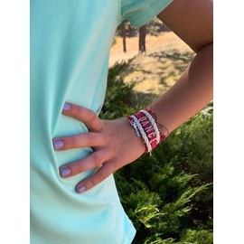 Dance Gift, Girls Pink Infinity Charm Bracelet, Dance Jewelry For Dancers, Dance Recitals, Ballet, Ballerina