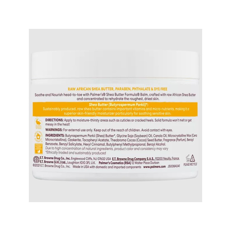 Palmers Raw Shea Butter Nourish Body Balm Replenishes Skin Vitamin