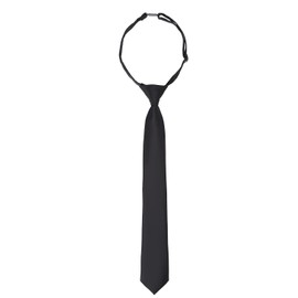 Eshwb Boys Tie Pre-Tied Adjustable Kids Neckties for Age 8-12, 15 Inch Woven Formal Kids Tie School Wedding (black)