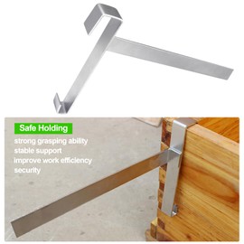 KIBBEH 2 Pieces Beehive Frame Holder, Durable Stainless Steel Beehive Frame Perch, Bee Hive Frame Grip for Beekeeper, Beehive Frame Grip Accessory Tools