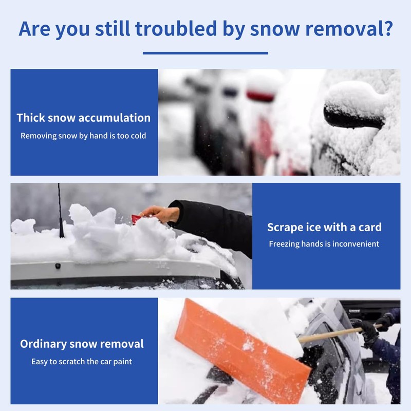 SooGree 26.7" Snow Brush & Ice Scraper for Car Windshield,