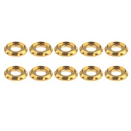 Wanyifa Titanium Washer M5 M6 M8 M10 Spacer Washer for Motorcycle Car Decorative Pack of 10 (M5, Gold) M5 Moonflower