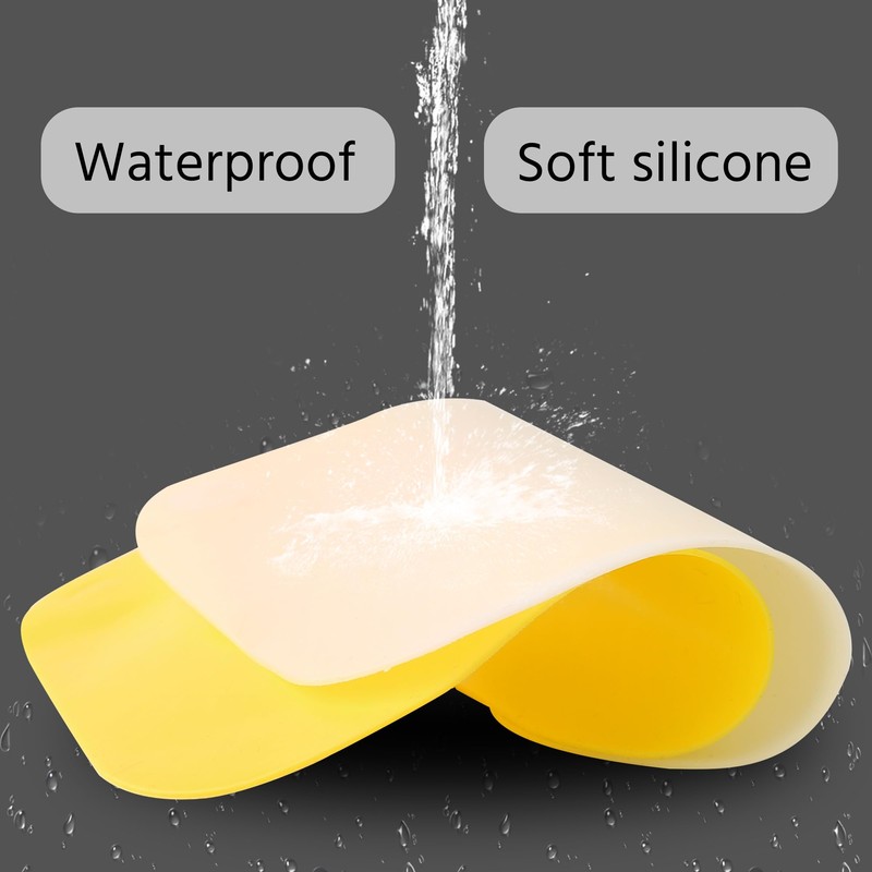 2 Pack Silicone Bathtub Drain Stopper, Square Flat Drain Cover