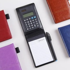 Cuaderno De Notas De Tapa Mini Incluye Una Calculadora Color Negro                                                                                    