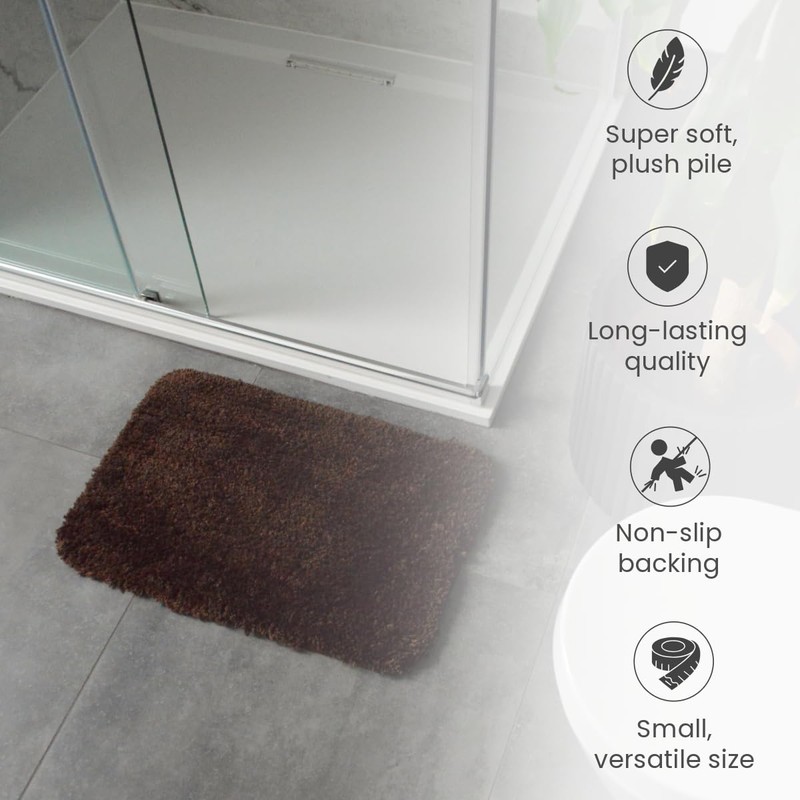 Odyssey Deep Pile Shaggy Non Slip Bath Mat 40 x