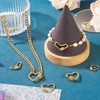 FASHEWELRY - Collar de corazón chapado en oro de 18