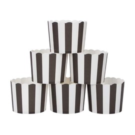 webake Muffin Cases Paper Pack of 50 Muffin Paper Cases in White and Black for Muffin Bronnie Cupcake