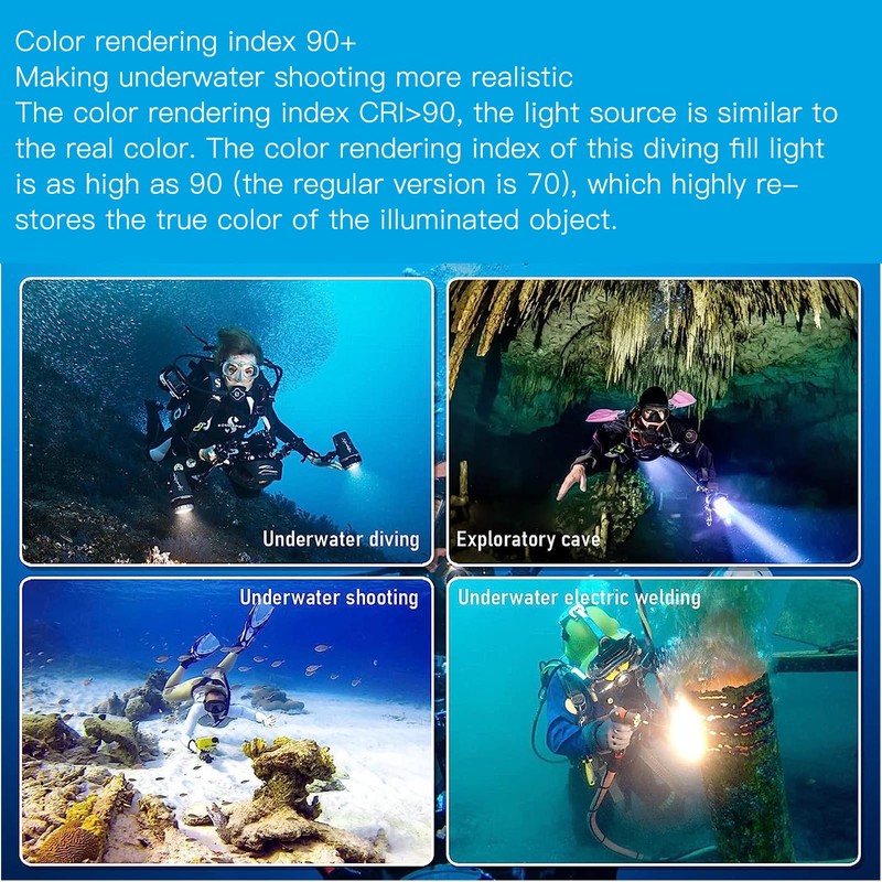 LED Diving Flashlight 18000LM IPX8 Waterproof USB Underwater 100M Scuba