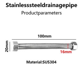 ANBOO Flexrohr Edelstahl Wellrohr 1/2 Zoll DN15, 2x 10cm Flexschlauch aus 304 Stahl (1.6MPa), Elektrogalvanisierte Stahlkappen, Spiralanschluss für Warmwasserbereiter, Toiletten, Waschbecken, Brunnenp