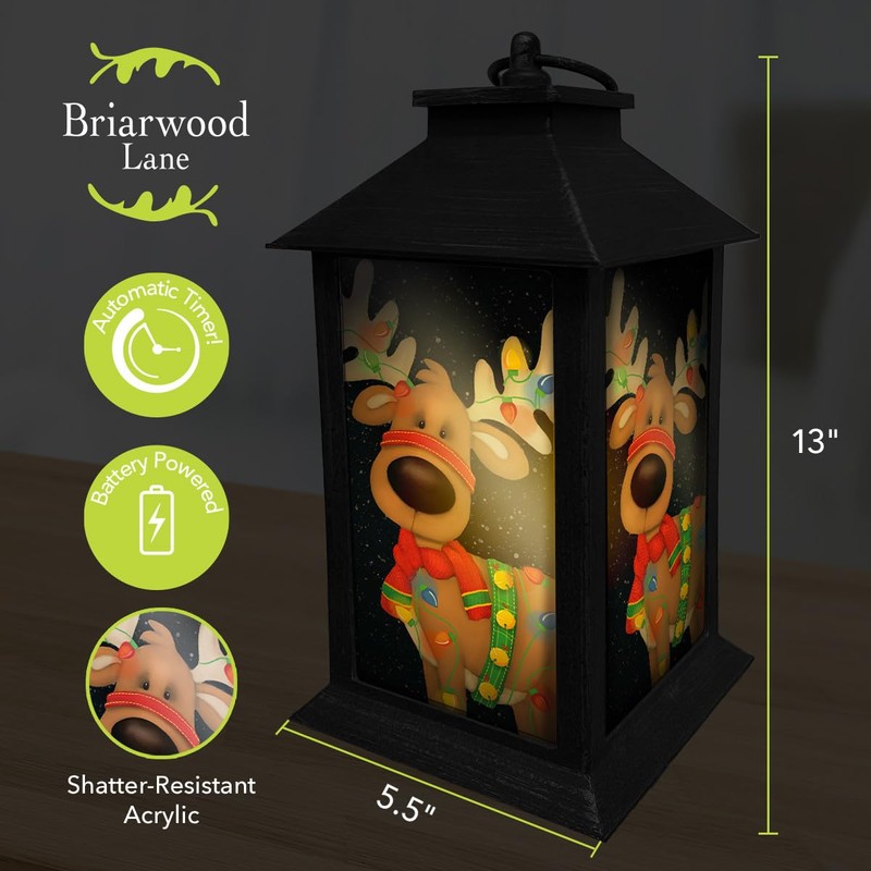 Briarwood Lane Reindeer in Lights Lantern