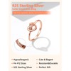 Silvora 925 Sterling Silver Knot Ring Rose Gold Promise Ring