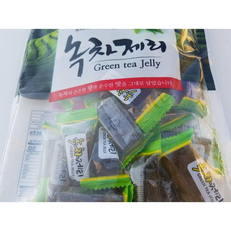 GREEN TEA CHEWS_CANDY_JELLY_300 grams (10.6oz) Product of Korea_Individuall