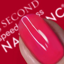 Nails Inc Ready To Jelly, rojo transparente, secado rápido, larga duración, alto brillo, resistente a las astillas, efecto translúcido, manicura de se
