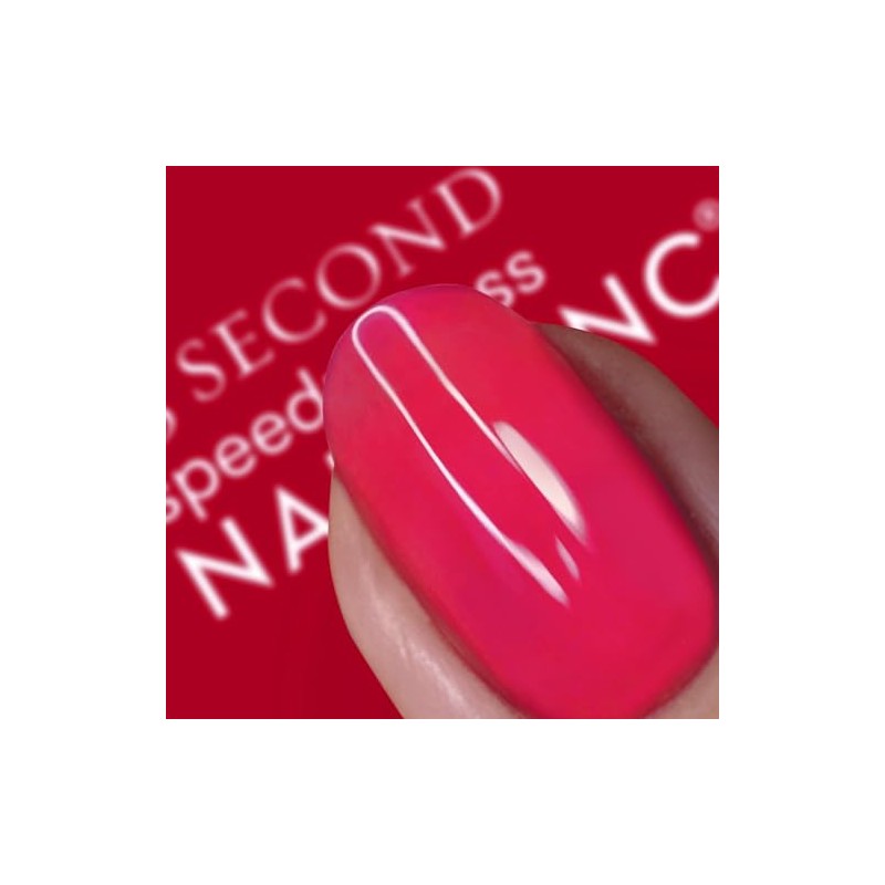 Nails Inc Ready To Jelly, rojo transparente, secado rápido, larga