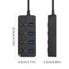 90 Degree USB Hub Splitter YACSEJAO USB 2.0 Data Hub