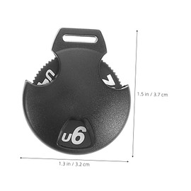 Kisangel 6pcs Golf Club Cover Number Label Golf Club Accessories Number Tag Golf Club Name Labels Interchangeable Golf Number Tag Golf Club Headcover Label Marker Plastic Black