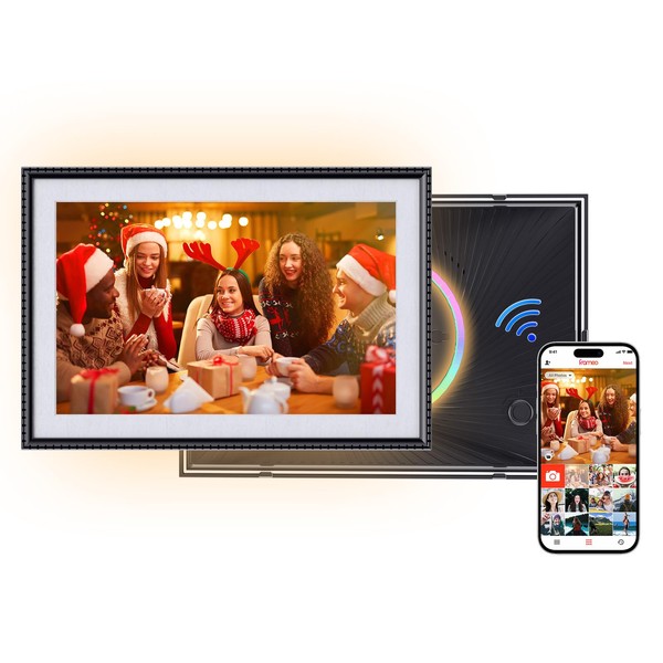 FRAMEO 10.1 inch Digital Photo Frame with LED Light, 32GB