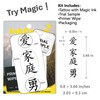 InkDance X205 Semi-Permanent Tattoos, Chinese Characters (Love, Family, Courage), Long-Lasting