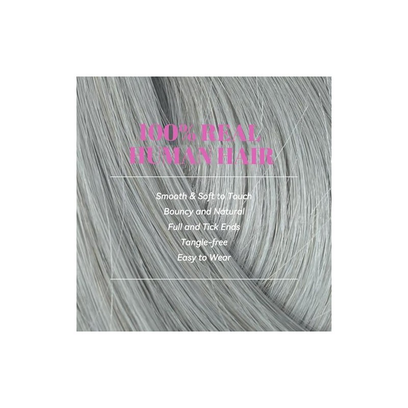 Extensiones De Cabello Liso Con Clip, Cabello Humano Real 100%