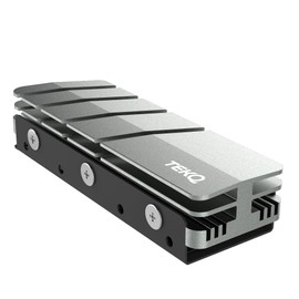 TEKQ M.2 2280 SSD heatsink, Double-Sided Heat Sink, with Thermal Silicone pad for PC M.2 PCIE NVMe SSD or M.2 SATA SSD (Black)
