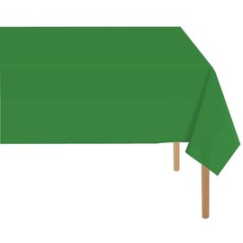 RCFFDL Green Plastic Tablecloth (2 Pack), 54 x 108 inch Dining Table Cover for Rectangle Table, Dark Green Disposable Tablecloths for Decor Parties, Birthday, Bridal Shower, Wedding