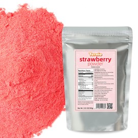 Ternio Premium Freeze Dried Strawberries Powde - 3.52oz / 100g - 100% Natural & No Additives - Healthy Freeze Dried Fruit Snack & Topping for Beverages or Recipes.